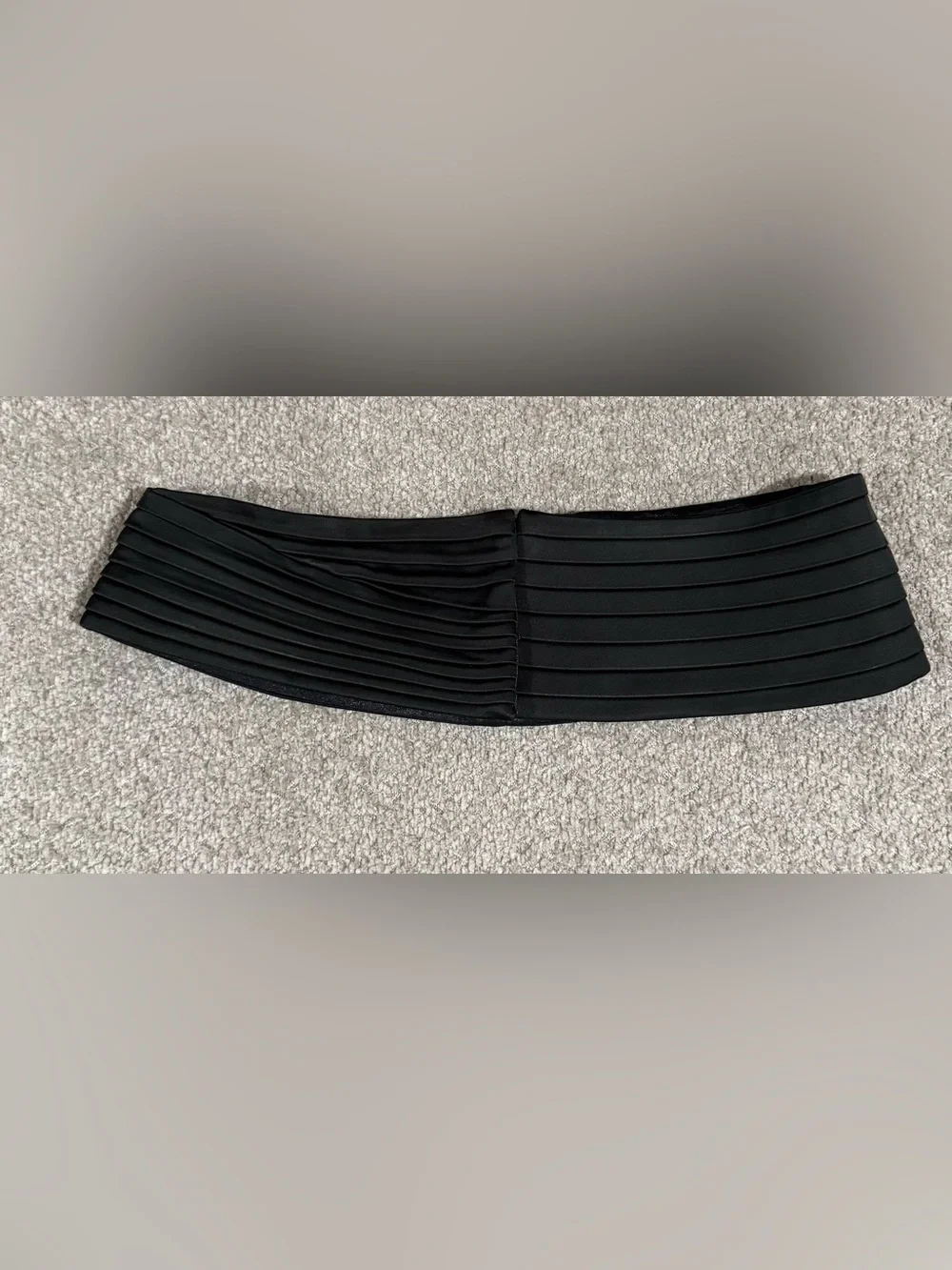 Cache Black Pleated Waist Accent  Belt